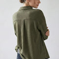 Button-Up Shirt For Women - Olive - MEME