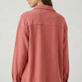 Button-Up Shirt For Women - Rose - MEME
