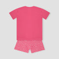 Bonita Printed Suit For Girl - Hot Pink Back Side