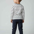 Striped Long Sleeve T-Shirt For Baby Boy - White - MEME