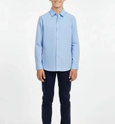 Classic Button-Down Shirt for Boys - Light Blue - MEME