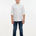 Classic Button-Down Shirt for Boys - White - MEME