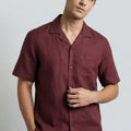 Collar Shirt For Men - Maroon - MEME