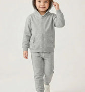 Cozy Zip Hoodie for Kids - Grey - MEME