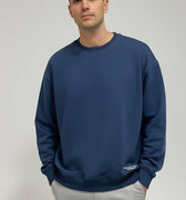 Crew Neck Sweatshirt For Men - Blue - MEME