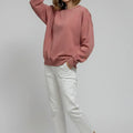 Crew Neck Sweatshirt For Women - Ash Rose - MEME