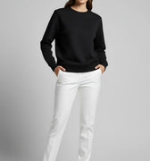 Crew Neck Sweatshirt For Women - Black - MEME