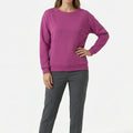 Crewneck Sweatshirt for Women - Berry Purple - MEME