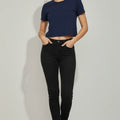 Cropped Active Tee For Women - Navy Blue - MEME