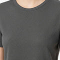 Textured Crop T-Shirt for Women - Charcoal Grey - MEME