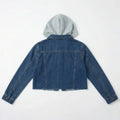 Cropped Denim Jacket For Women - Blue - MEME