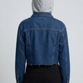 Cropped Denim Jacket For Women - Blue - MEME