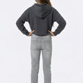Cropped Hoodie for Girls - Charcoal Grey - MEME