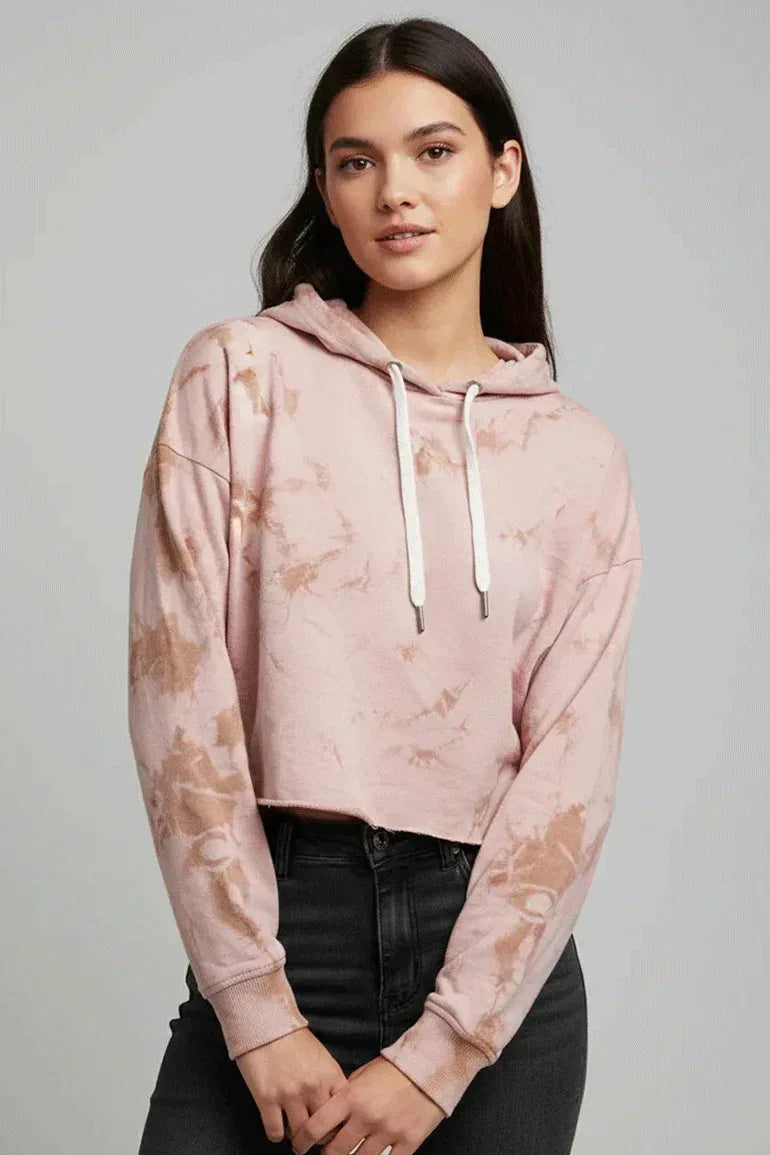 Cropped Hoodie for Women - Blush Pink - MEME