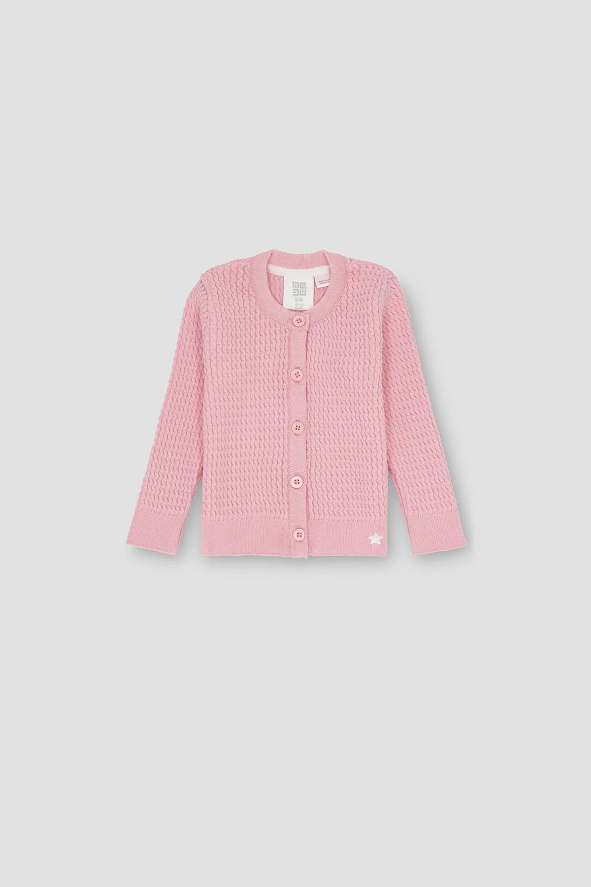 Cable Knit Button Down Cardigan For Baby Girl -