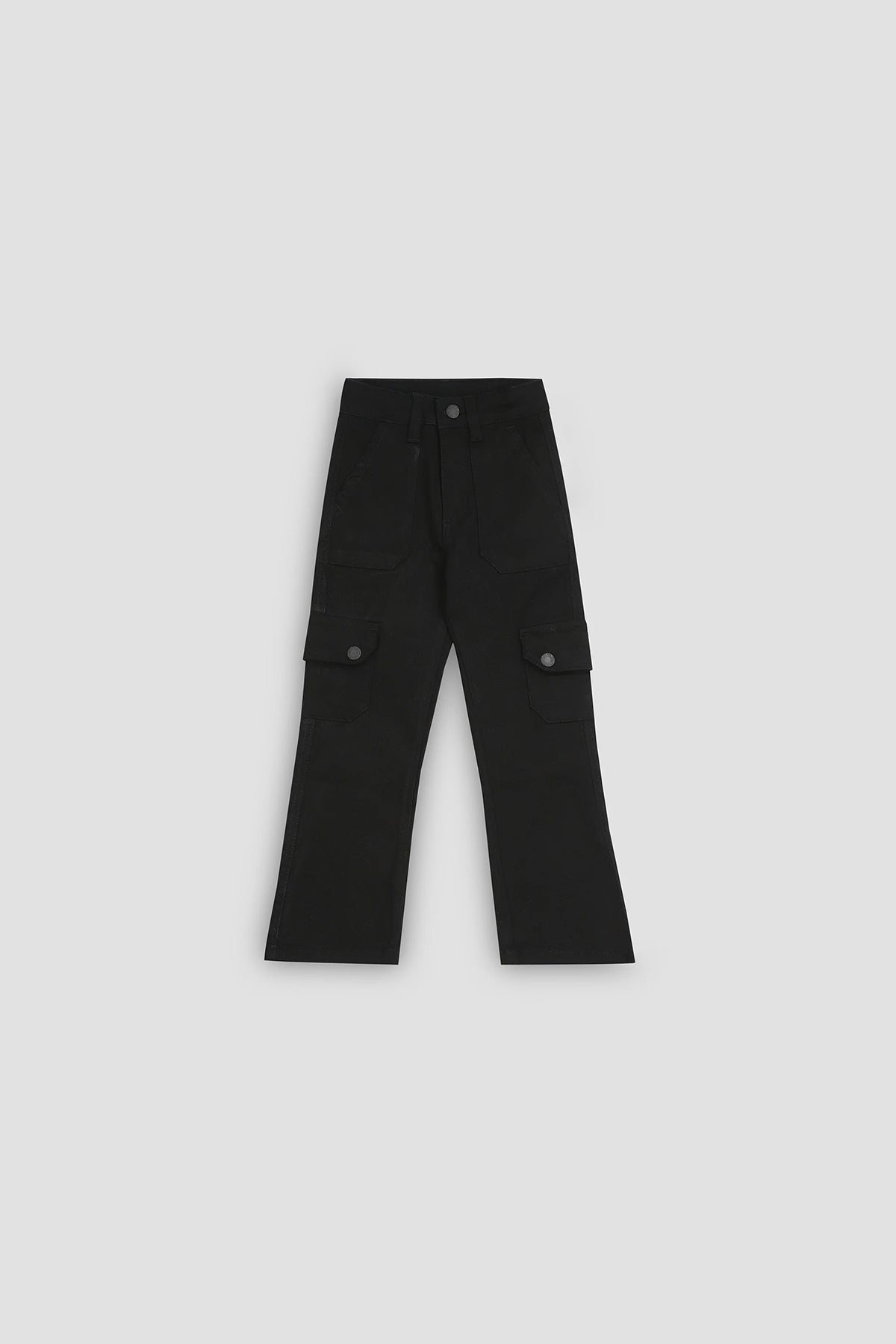 Cargo Pant For Girl - BLACK