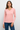 V-Neck Full Sleeves T-Shirt For Women - Pink