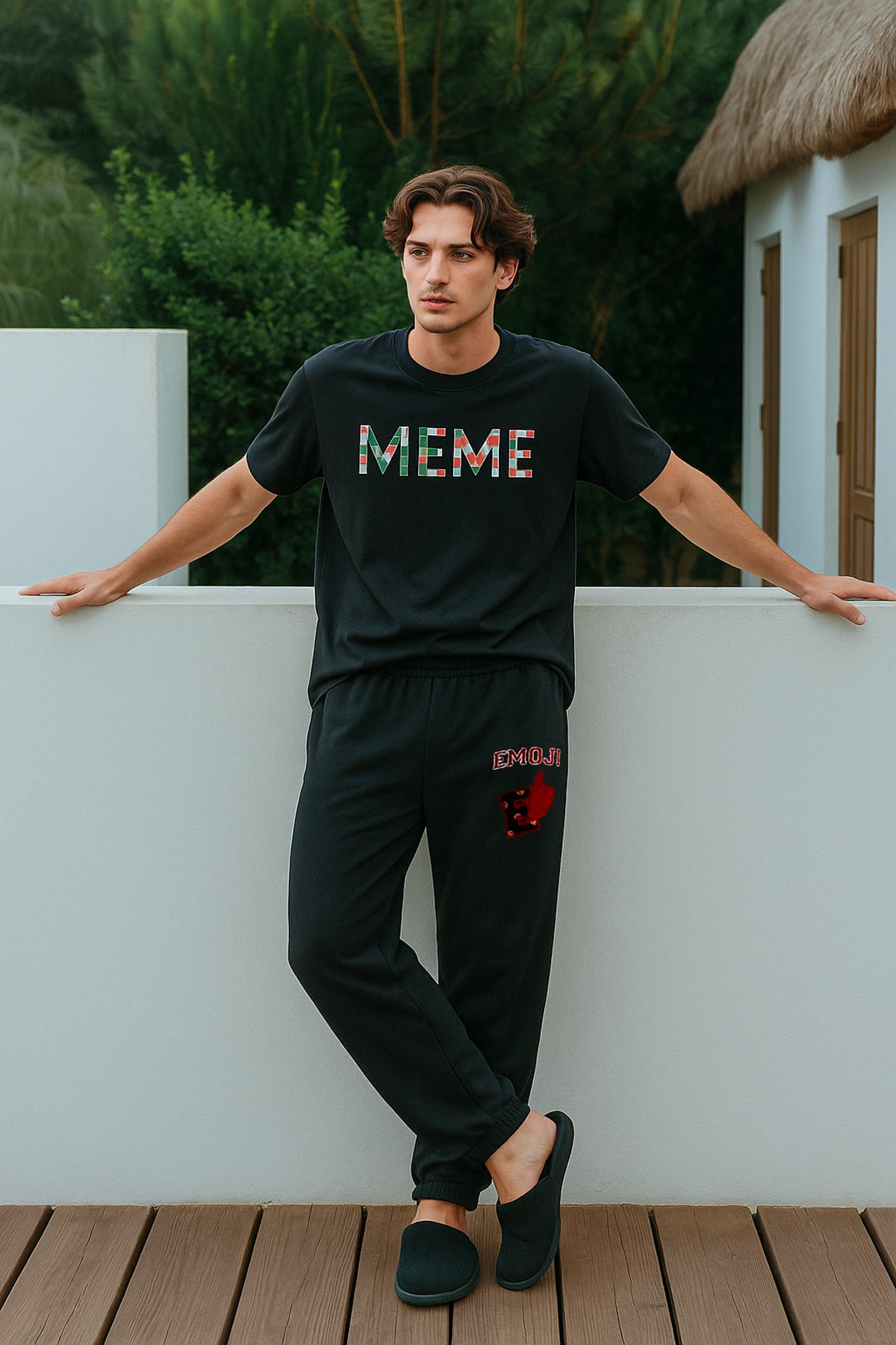 Printed Trouser For Men - Black