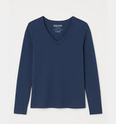 V Neck Shirt For Women - Navy - MEME