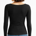 Solid Black Top For Women - Black - MEME