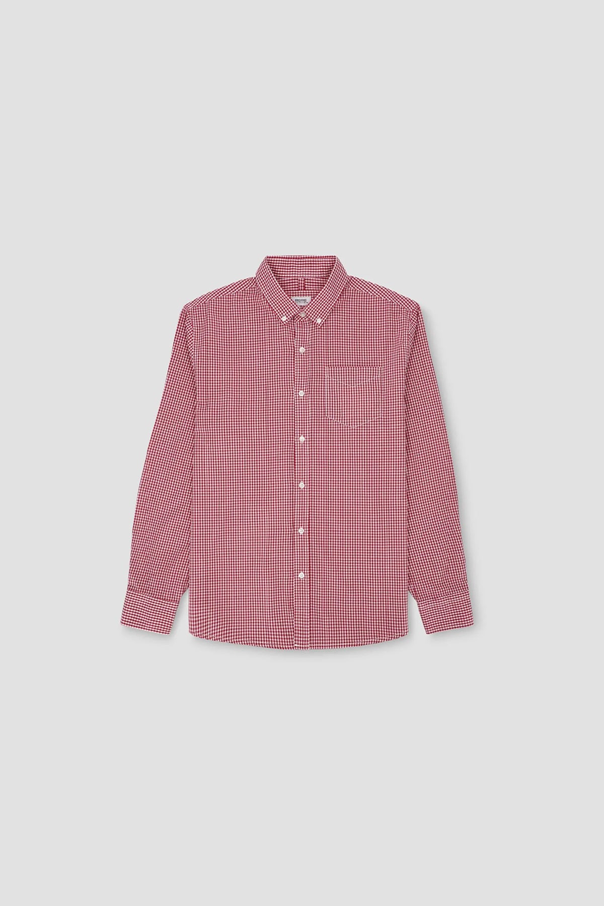 Check Button Down Shirt For Men - Red