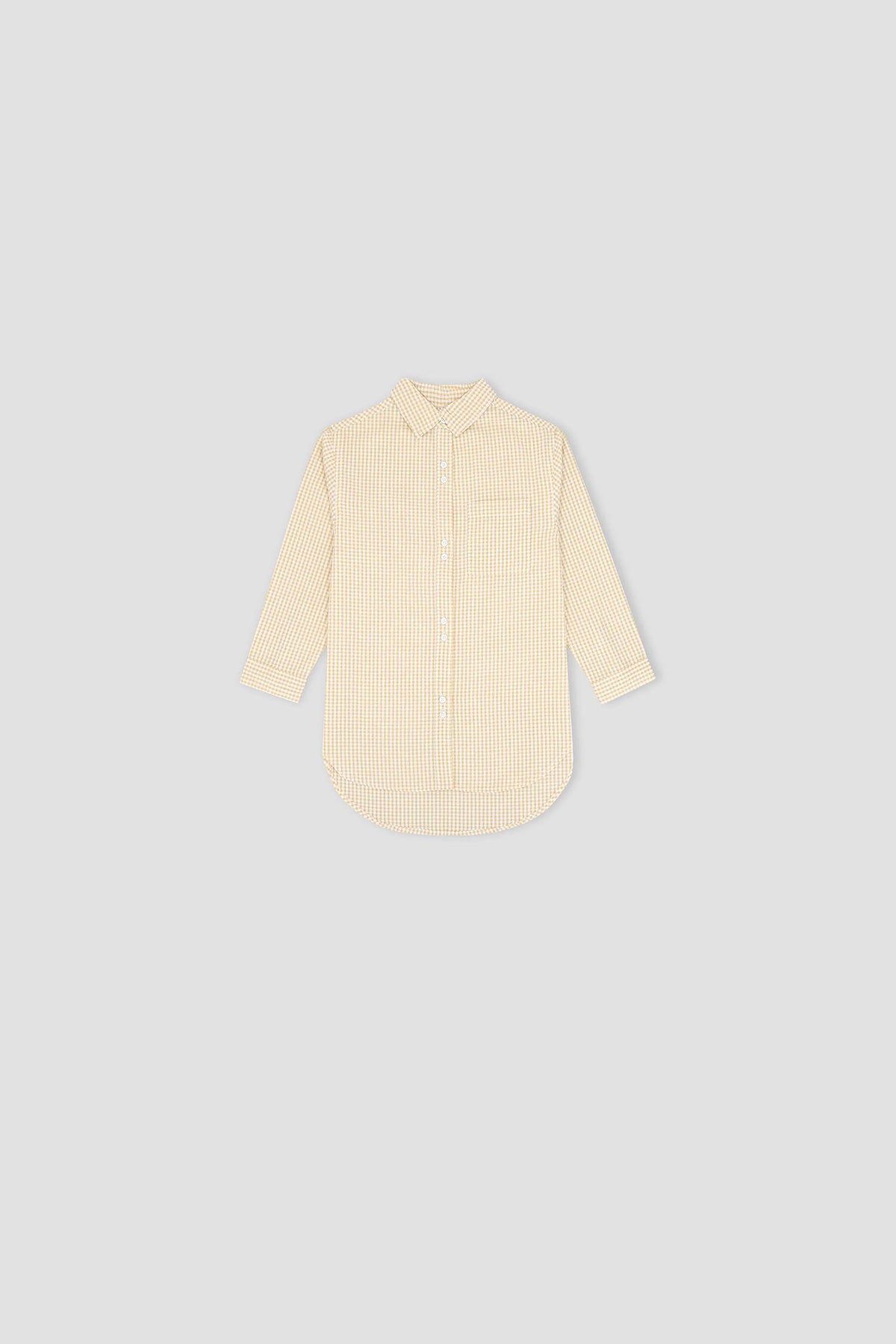 Check Shirt For Girl - Brown