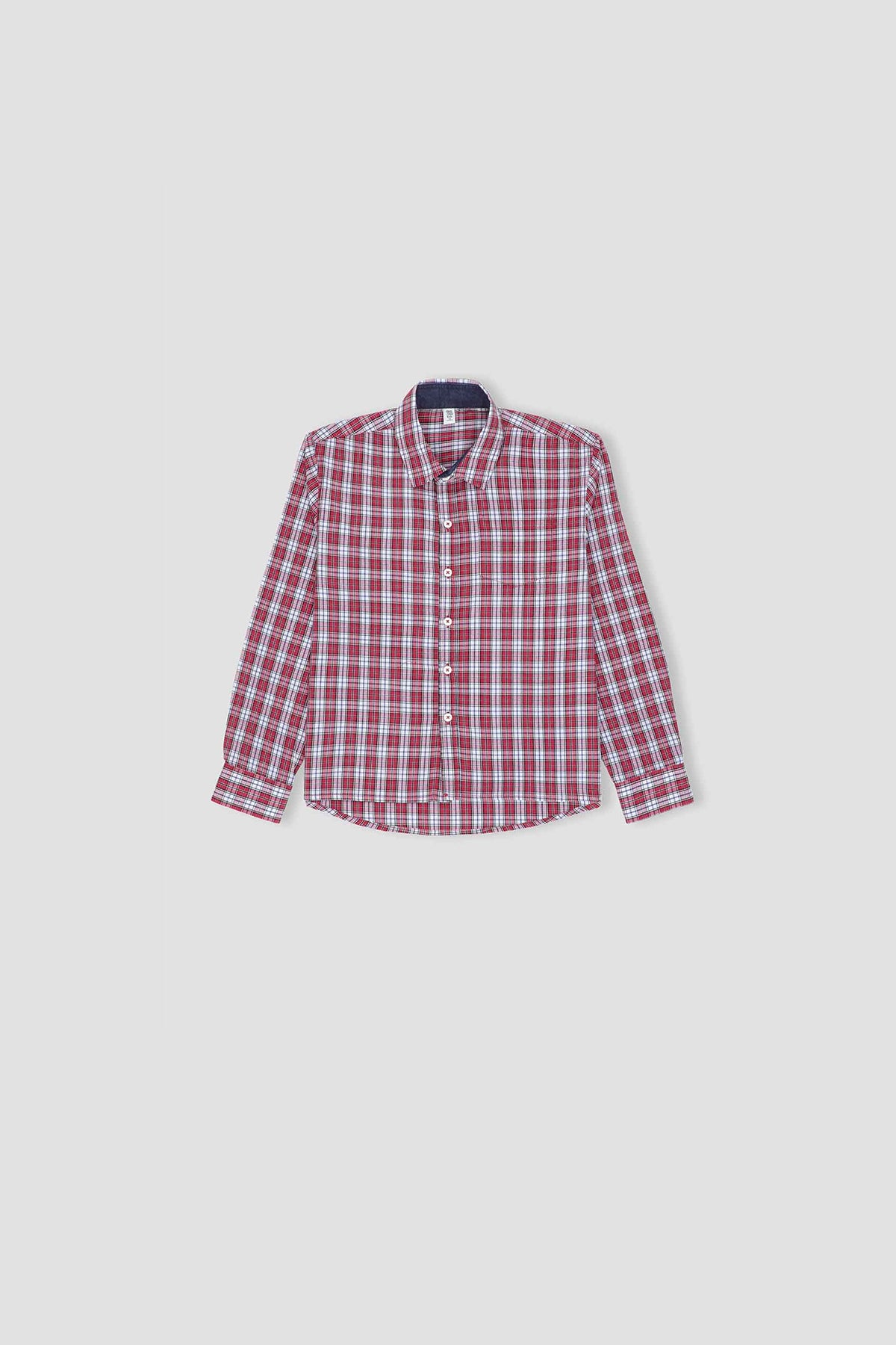 Checkered Button Downshirt For Boy - Pink