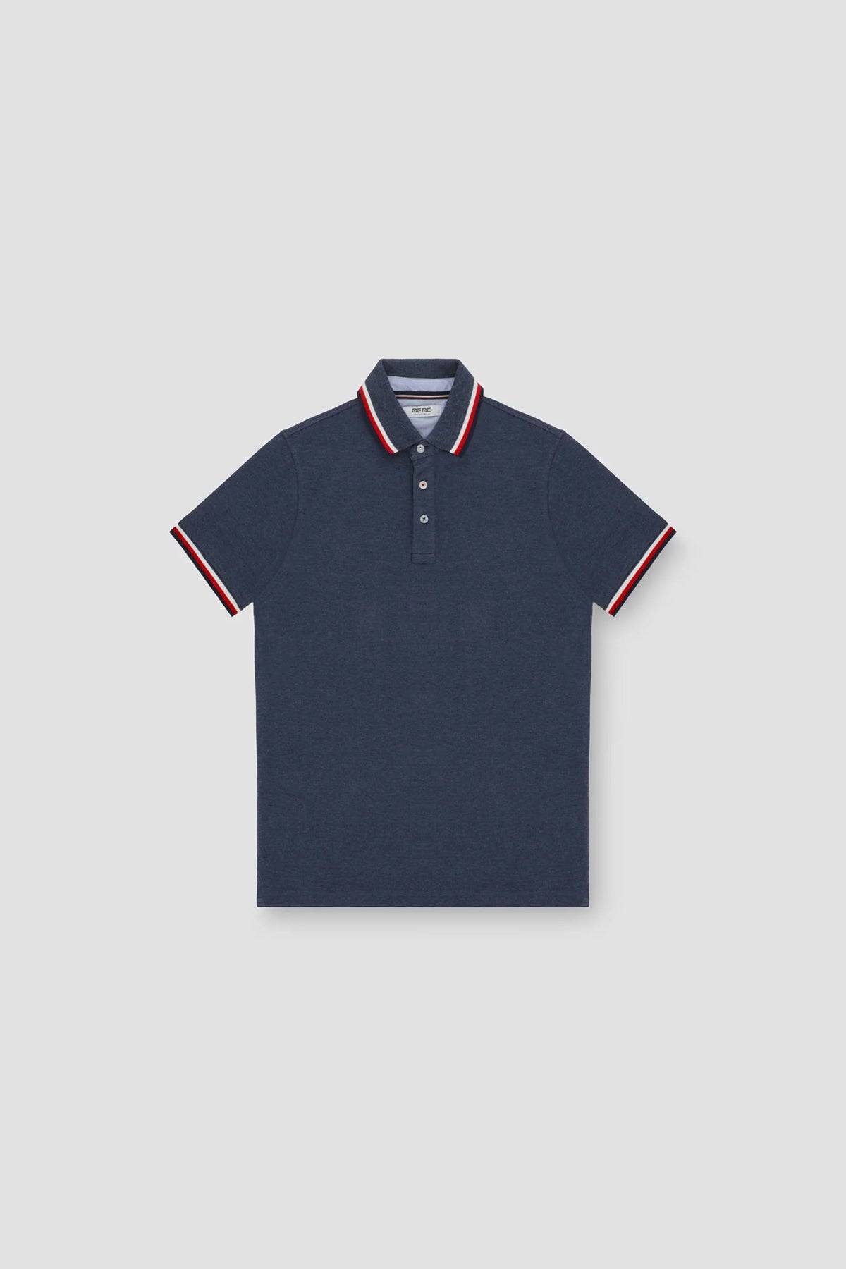 Contrast Polo T-Shirt For Men - Navy Melange