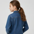 Denim Jacket for Girls - Mid Blue - MEME