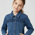Denim Jacket for Girls - Mid Blue - MEME