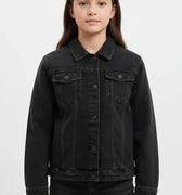 Denim Jacket For Girls - Black - MEME