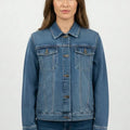Denim Jacket For Women - Mid Blue - MEME