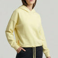Drawstring Hoodie for Women - Yellow - MEME