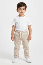 DRAWSTRING PANTS WITH PATCH POCKET FOR BABY BOYS
