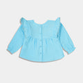  Embroidered Blouse for Baby Girl - Columbia Blue 