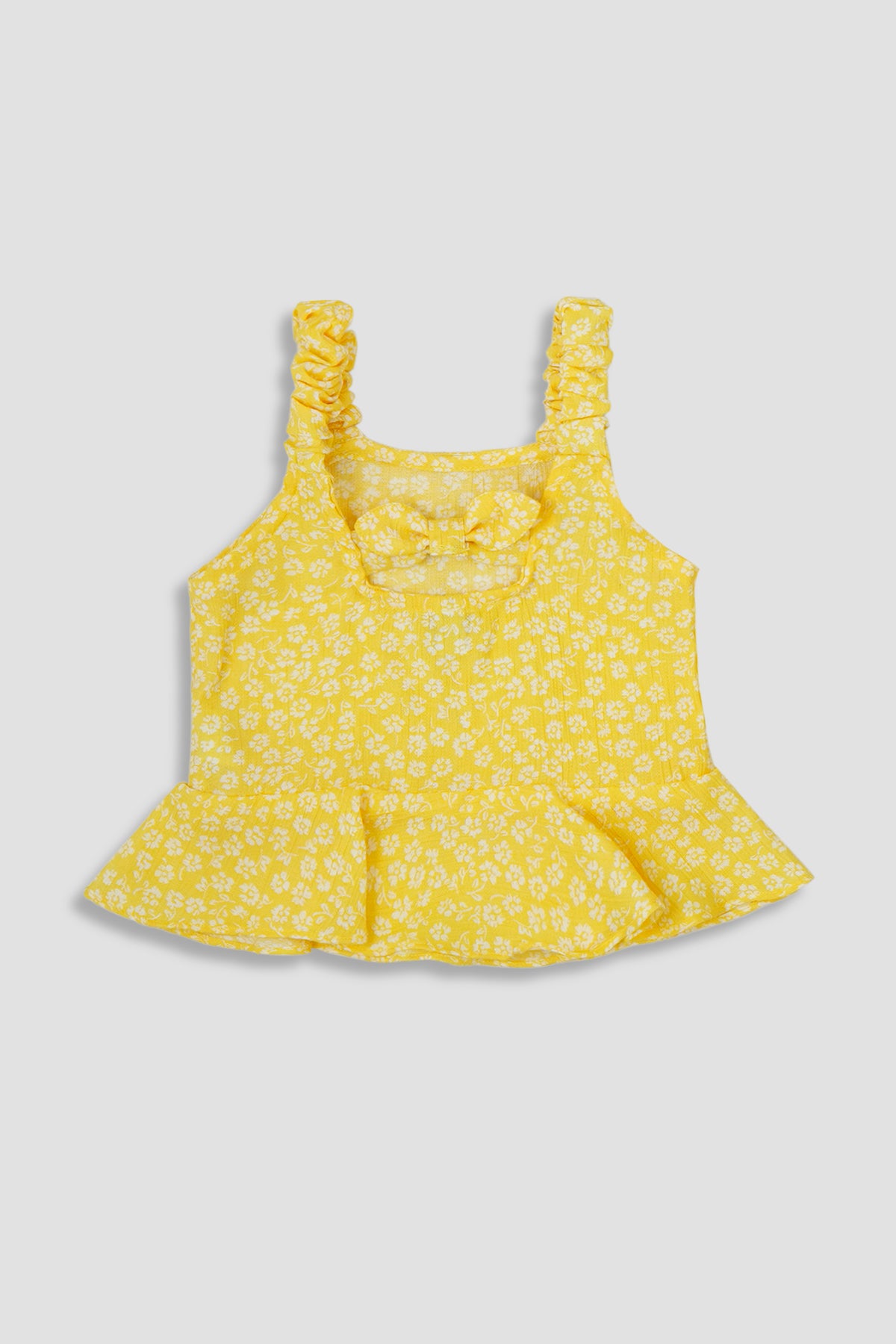 Printed Top for Baby Girl - Yellow