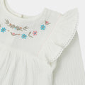  Embroidered Blouse for Baby Girl - Light Grey 