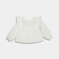  Embroidered Blouse for Baby Girl - Light Grey 