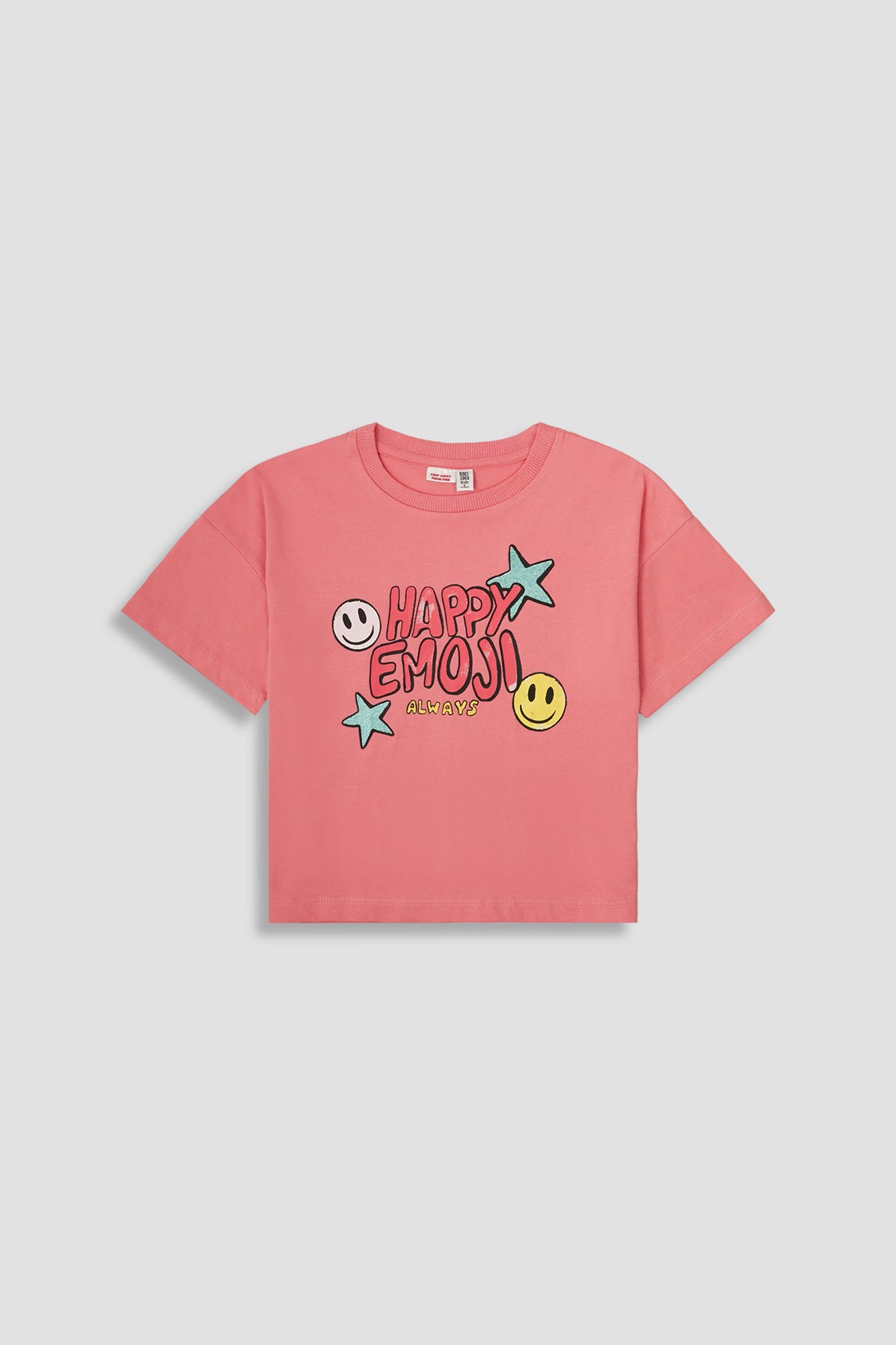 Emoji T-Shirt for Girl - Peach