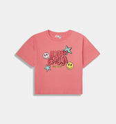 Emoji T-Shirt for Girl - Light Coral - MEME