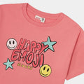 Emoji T-Shirt for Girl - Light Coral - MEME
