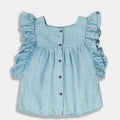 Denim Top for Girl - Jungle Mist - MEME