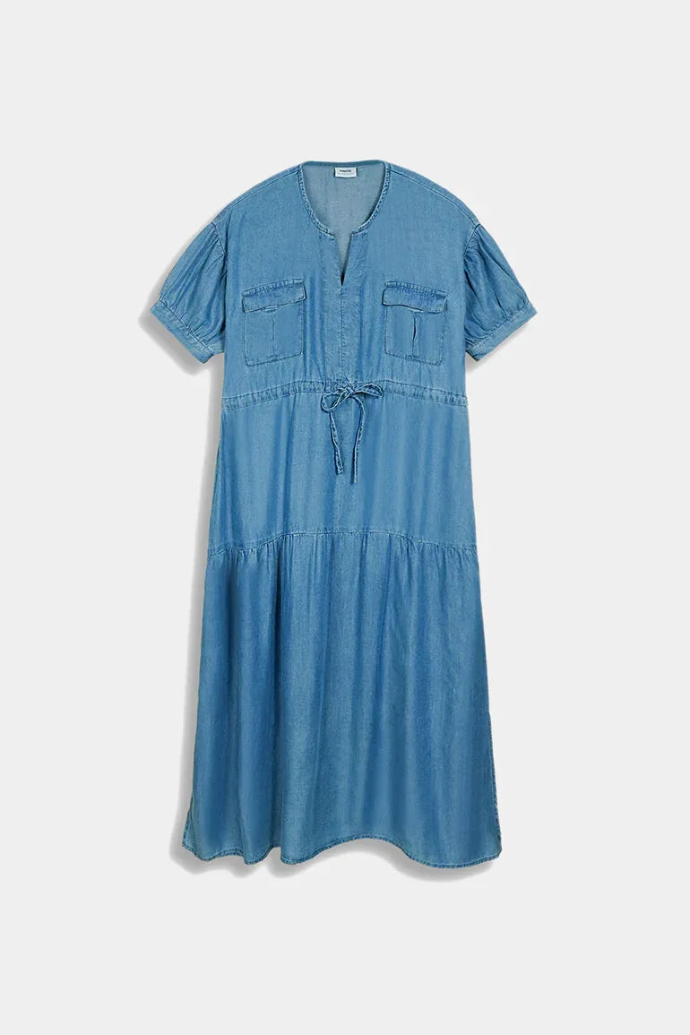 Solid Dress for Women - Faded Blue - MEME
