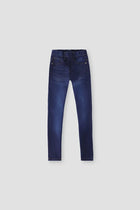 Dark Wash Denim Jegging For Girl - Dark Blue - MEME