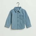 Denim Shirt for boys - Greyish Teal Front
