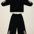 Embroidered Co-ord Set For Women - Black - MEME