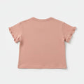 Embroidered T-Shirt for Girls - dusty rose - MEME