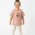 Embroidered T-Shirt for Girls - dusty rose - MEME