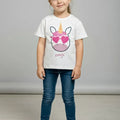 Emoji Printed T-Shirt For Baby Girl - White - MEME