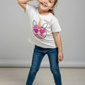 Emoji Printed T-Shirt For Baby Girl - White - MEME